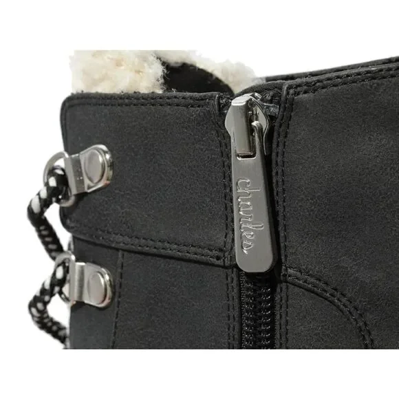 CHARLES BY CHARLES DAVID WEARY FAUX NUBUCK AND FAUX-FUR PLATFORM ANKLE BOOTS - Picture 10 of 16
